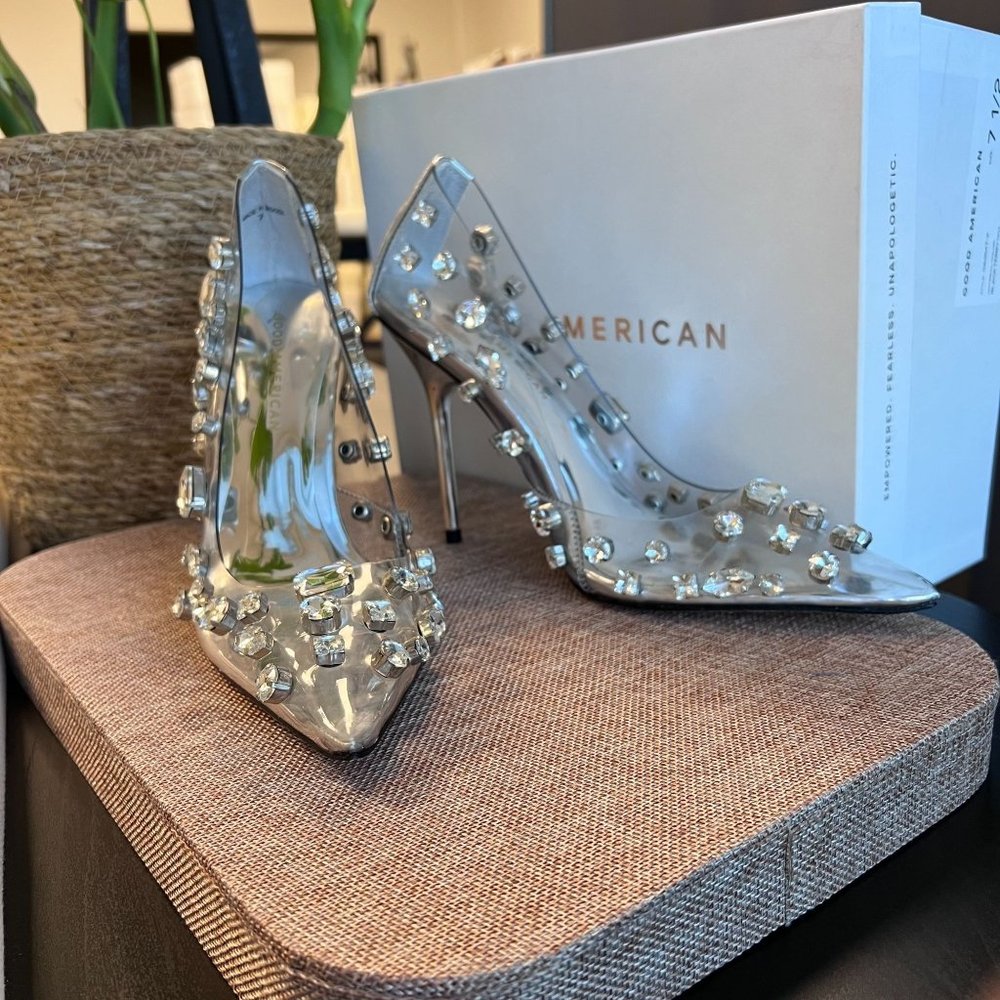 Good American - Diamonds Forever Silver Heel SIZE 10.5